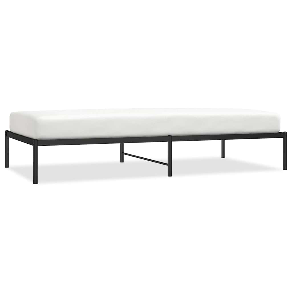 vidaXL Estructura de cama sin colchón metal negro 100x200 cm