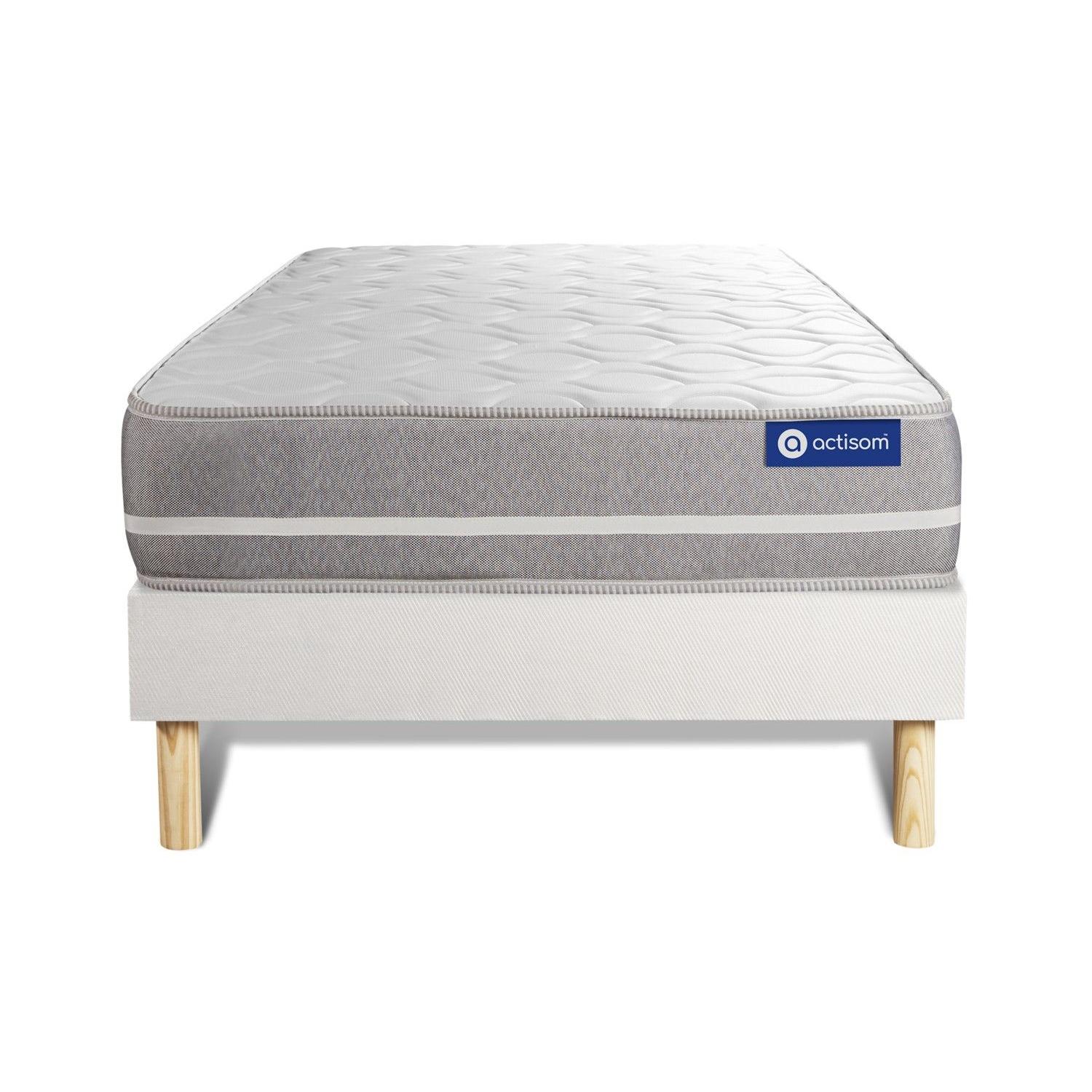 Pack colchón Actimemo touch 80x190cm + Somier multiláminas, espuma viscoelástica, 3 zonas de confort