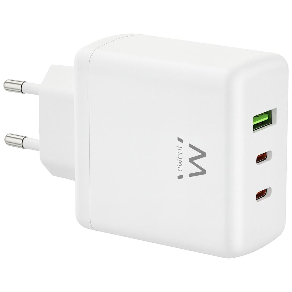 Ewent EW1333 cargador de dispositivo móvil Universal Blanco Corriente alterna Carga rápida Interior