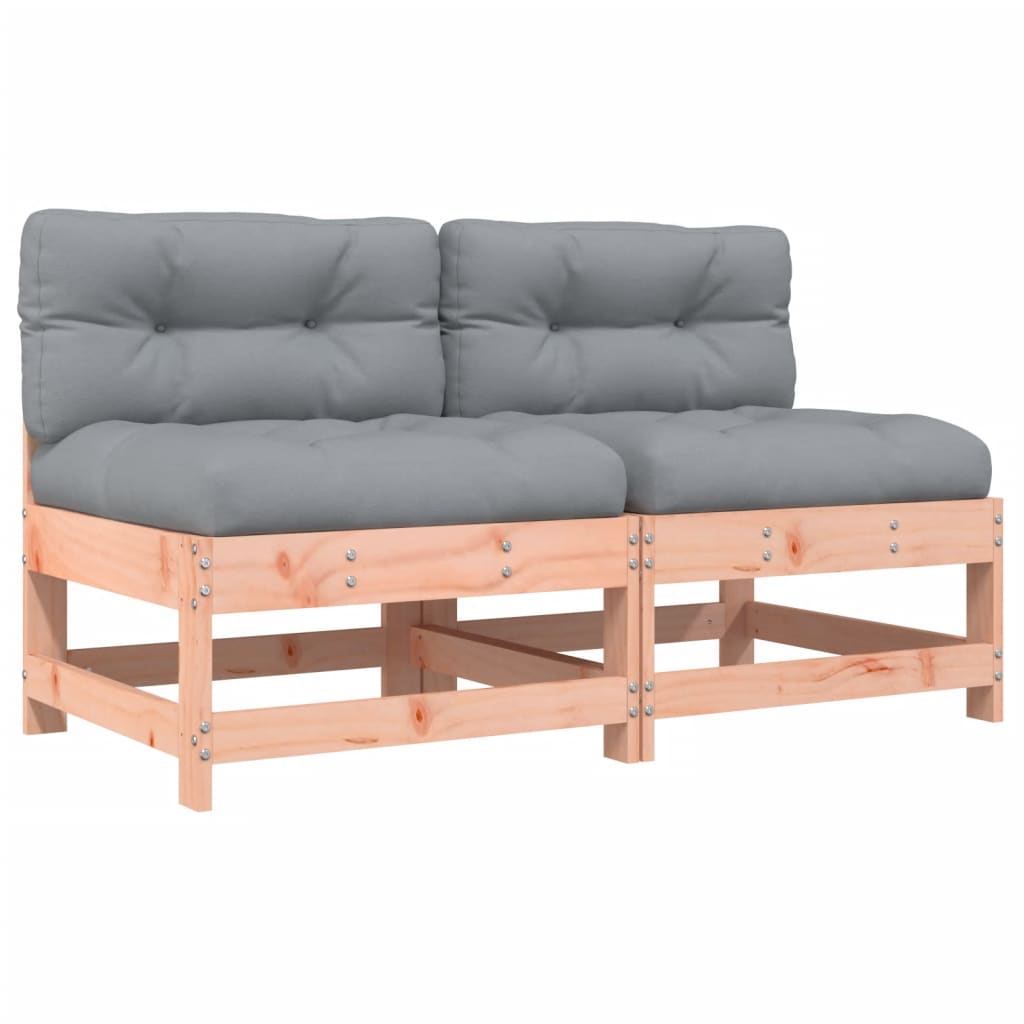 Vidaxl Sofás Centrales con Cojines 2 Uds Madera de Pino - Conjunto Terraza