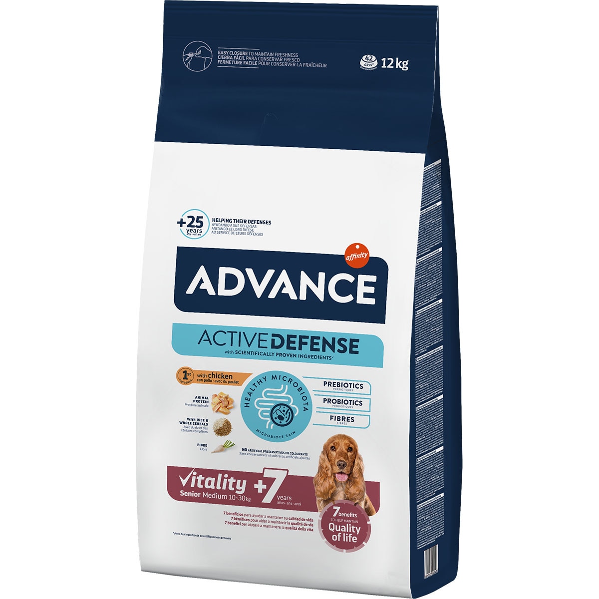 Advance medium senior chicken & rice 12kg - Pienso para perro