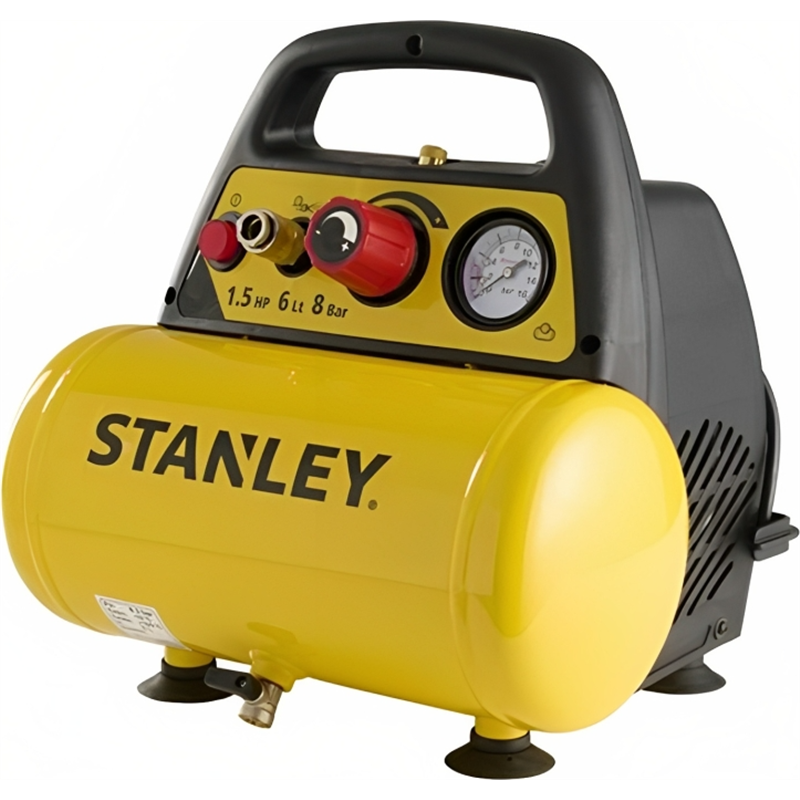 Stanley C6BB34STN039, Compresor sin aceite 230V 1.5HP 6L, Depósito de alta presión, Amarillo