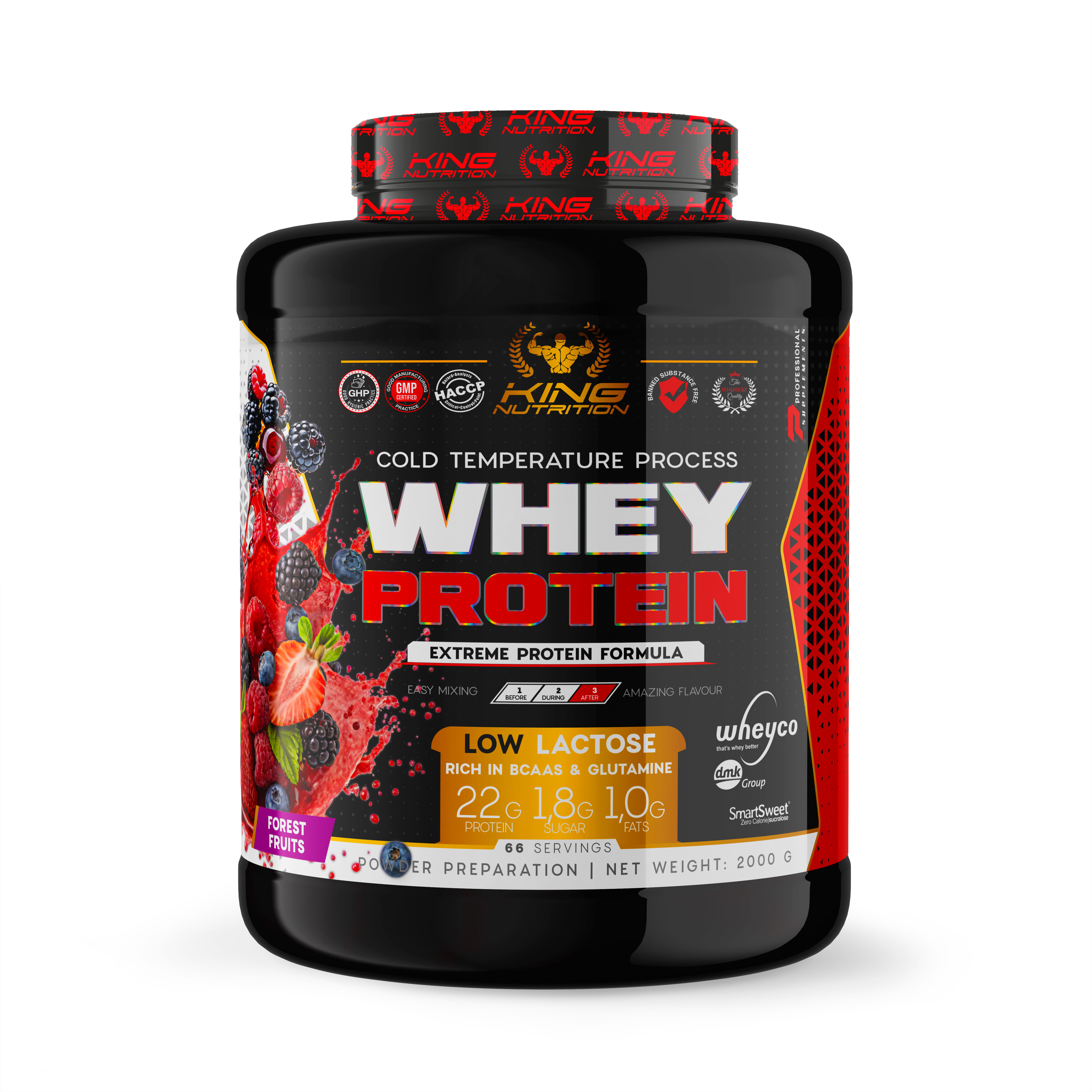 Whey Protein 2kg King Nutrition Proteina Concentrada*