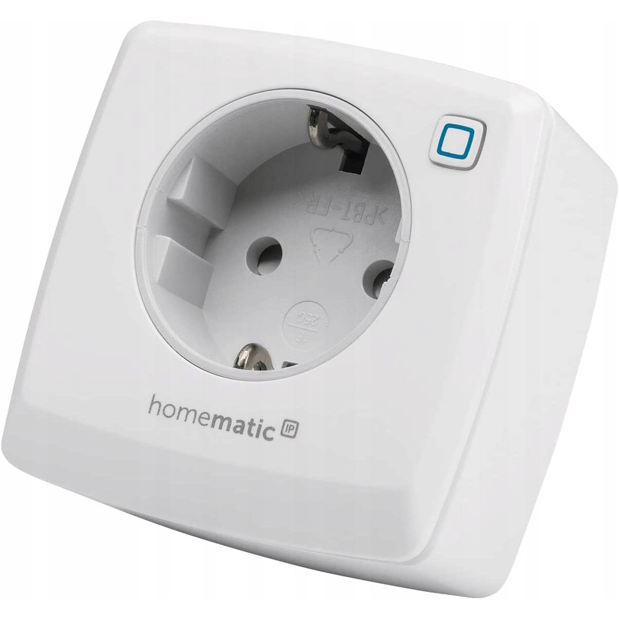 Homematic IP Smart Home 157338A0B - Enchufe de conmutación, toma de corriente digital, control mediante aplicación, Alexa y Google Assistant, ahorro de energía