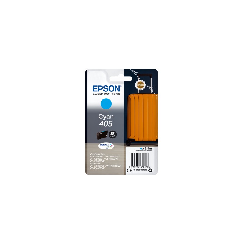 Epson - Singlepack Cyan 405 DURABrite Ultra Ink - C13T05G24010 C13T05G24010