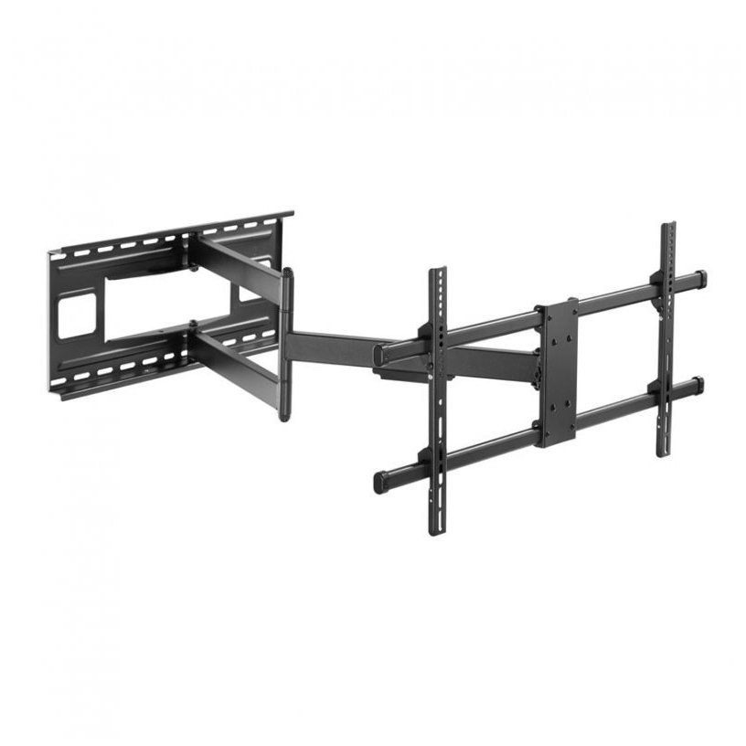 Equip 650327 TV Wall Mount for 43"-80" Screens, VESA 800x400, Max Capacity 50kg, Stainless Steel, Swivel and Tilt Design, Easy Installation, Suitable for Brick, Concrete, and Wood Walls.