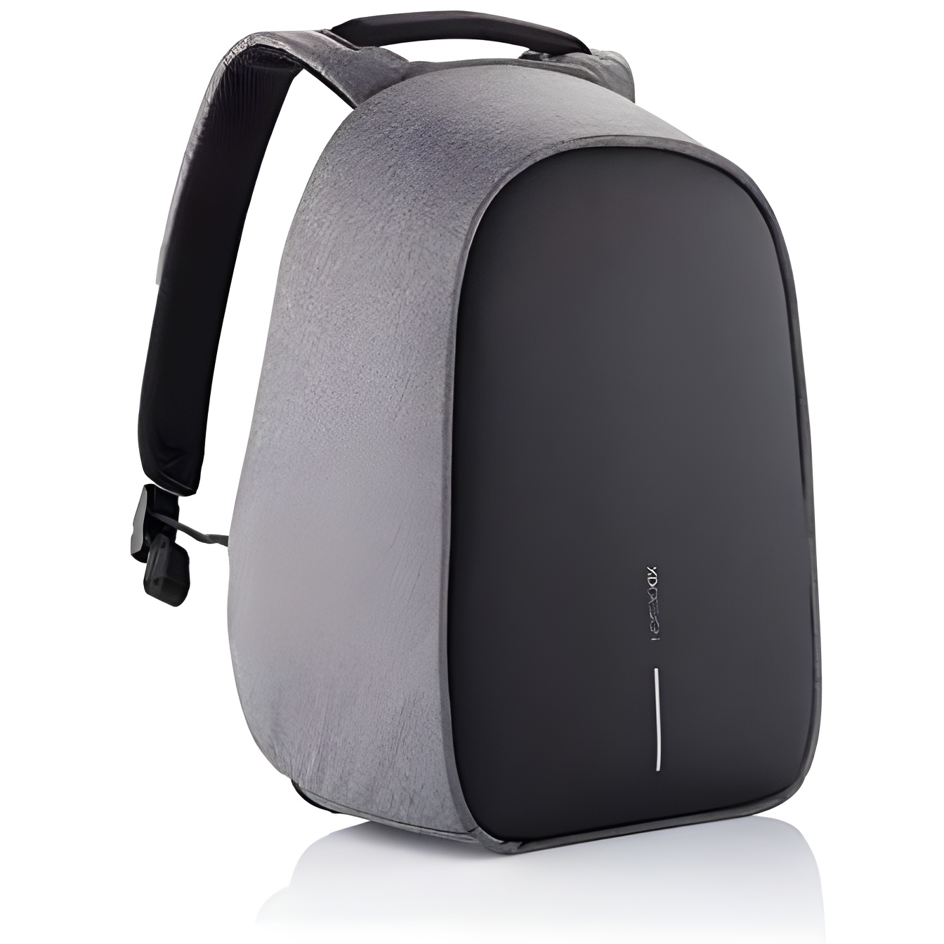 XD Design Bobby Hero Regular Anti-theft USB Backpack, Grey, 15.6 inch laptop compartment, 12.9 inch tablet compartment, 18L capacity, lightweight at 1kg, perfect for students and multi-functional use.