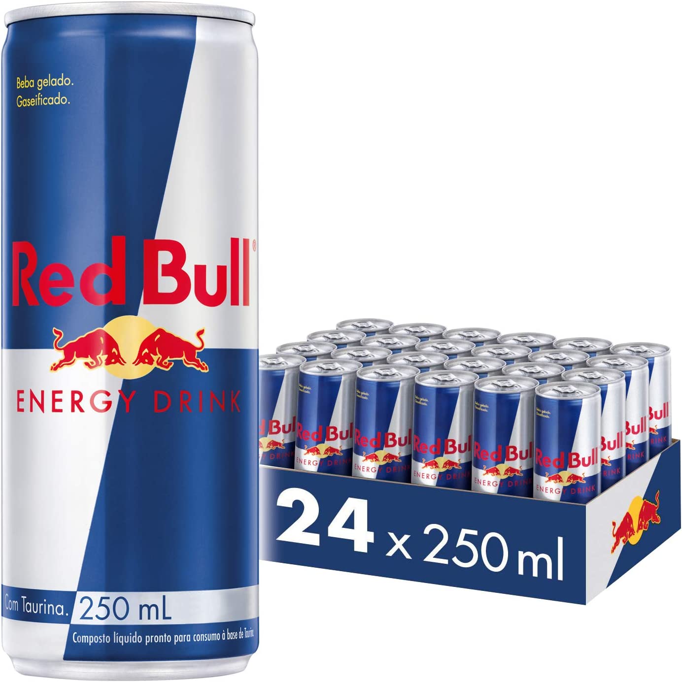 Caja de Red Bull Bebida Energética. Elige tu tamaño. 12 / 24 unidades. Con azúcar / Sin azúcar. Revitaliza Cuerpo y Mente. Te da alas cuando las necesitas. Red Bull Energy Drink contiene una combinación única de ingredientes de alta calidad.