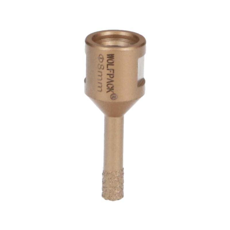 Corona diamante para amoladora ø 8 mm. conexión rosca m14. corte seco