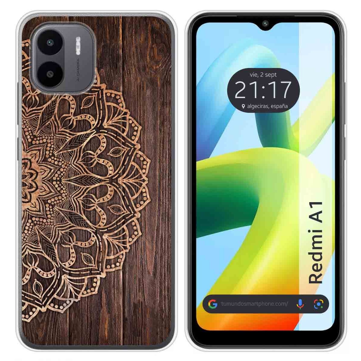 Funda Silicona para Xiaomi Redmi A1 diseño Madera 06 Dibujos