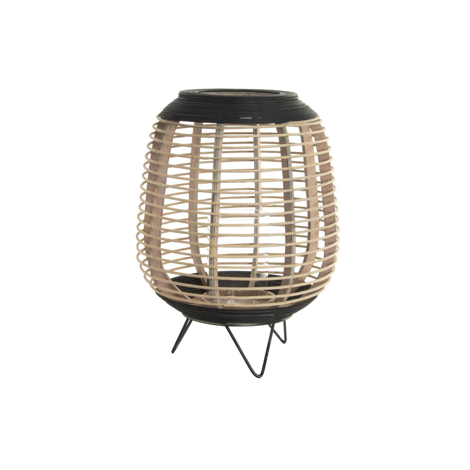 PORTAVELA BAMBU CRISTAL 32X32X43 NATURAL MARRON PV186414