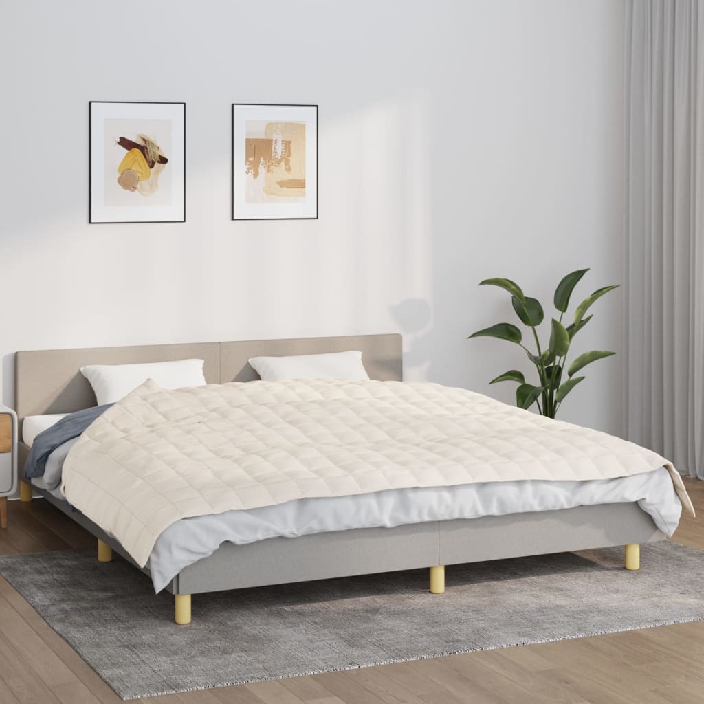 vidaXL Manta con peso tela 155x220 cm 11 kg manta de edredón Color Azul,  Crema,  Gris y mas