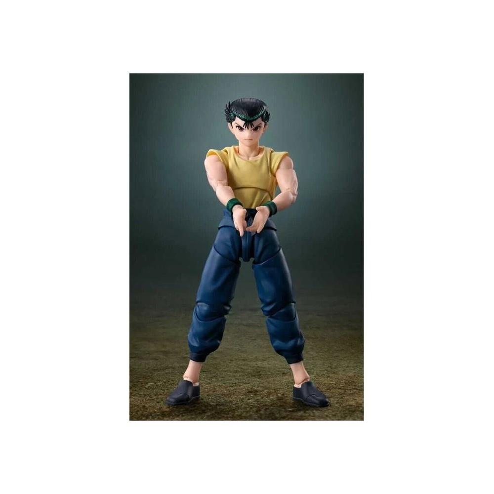 TAMASHII NATIONS - Figura articulada Yusuke Urameshi de Yu Yu Hakusho, línea S.H. Figuarts, 14.5 cm, con múltiples manos y efectos visuales