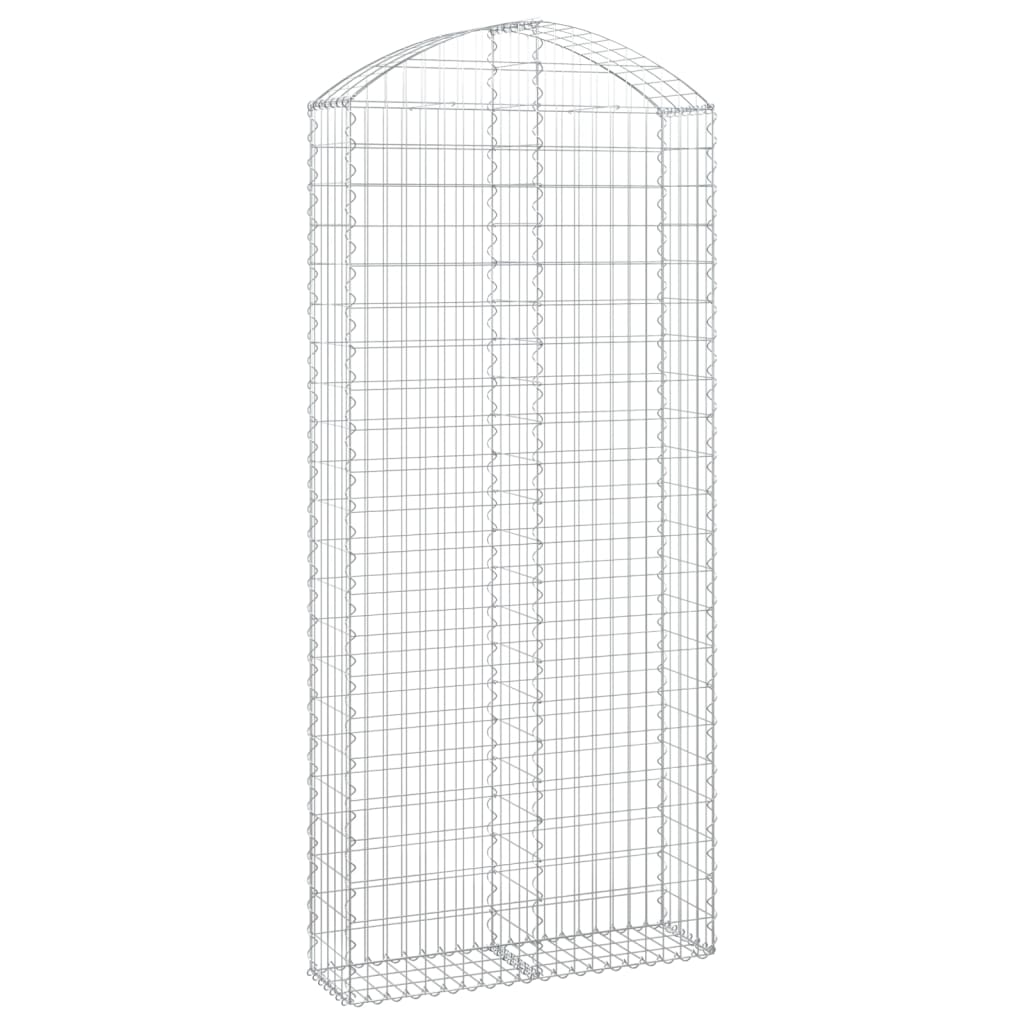 Vidaxl Cesta de Gaviones Forma Arco Hierro Galvanizado 100 X 30 X 80/100 Cm