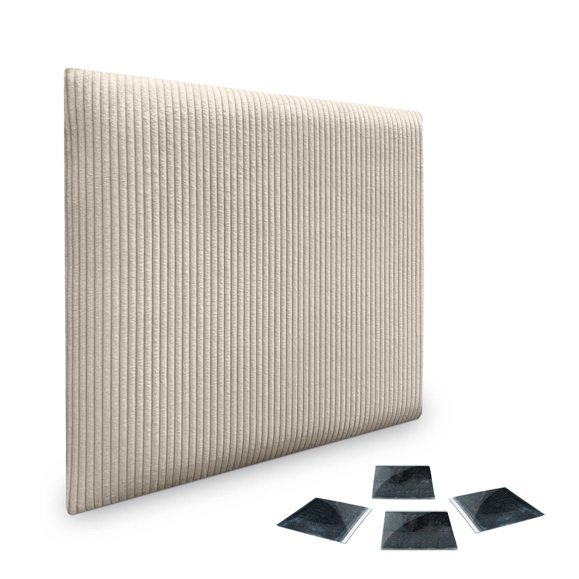 DHOME Juego de Paneles Tapizados en Pana Pack Autoadhesivos para Pared Acústicos Absorbentes Protección