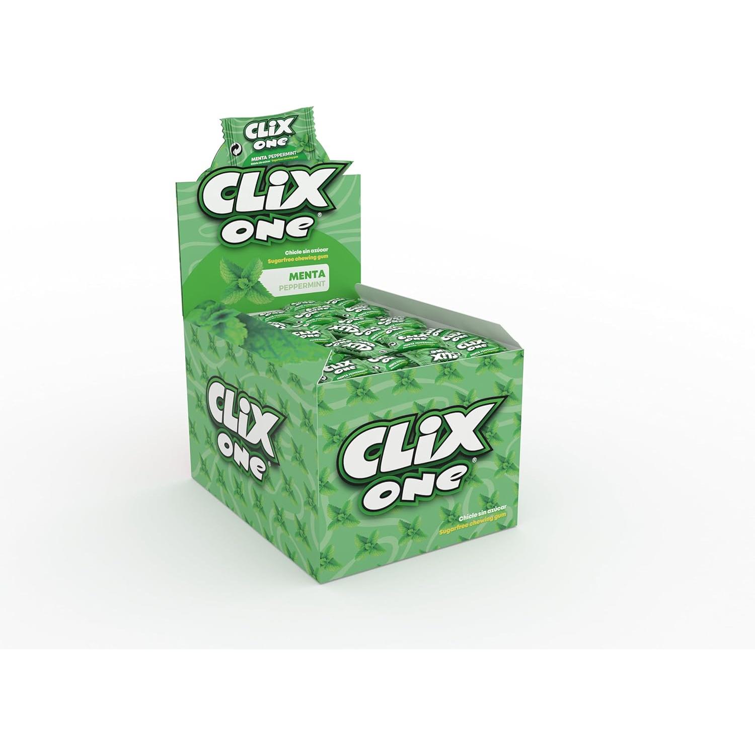 Chicles Clix Sin Azúcar Sabor Menta o Hierbabuena | 150 Empaquetados Individualmente
