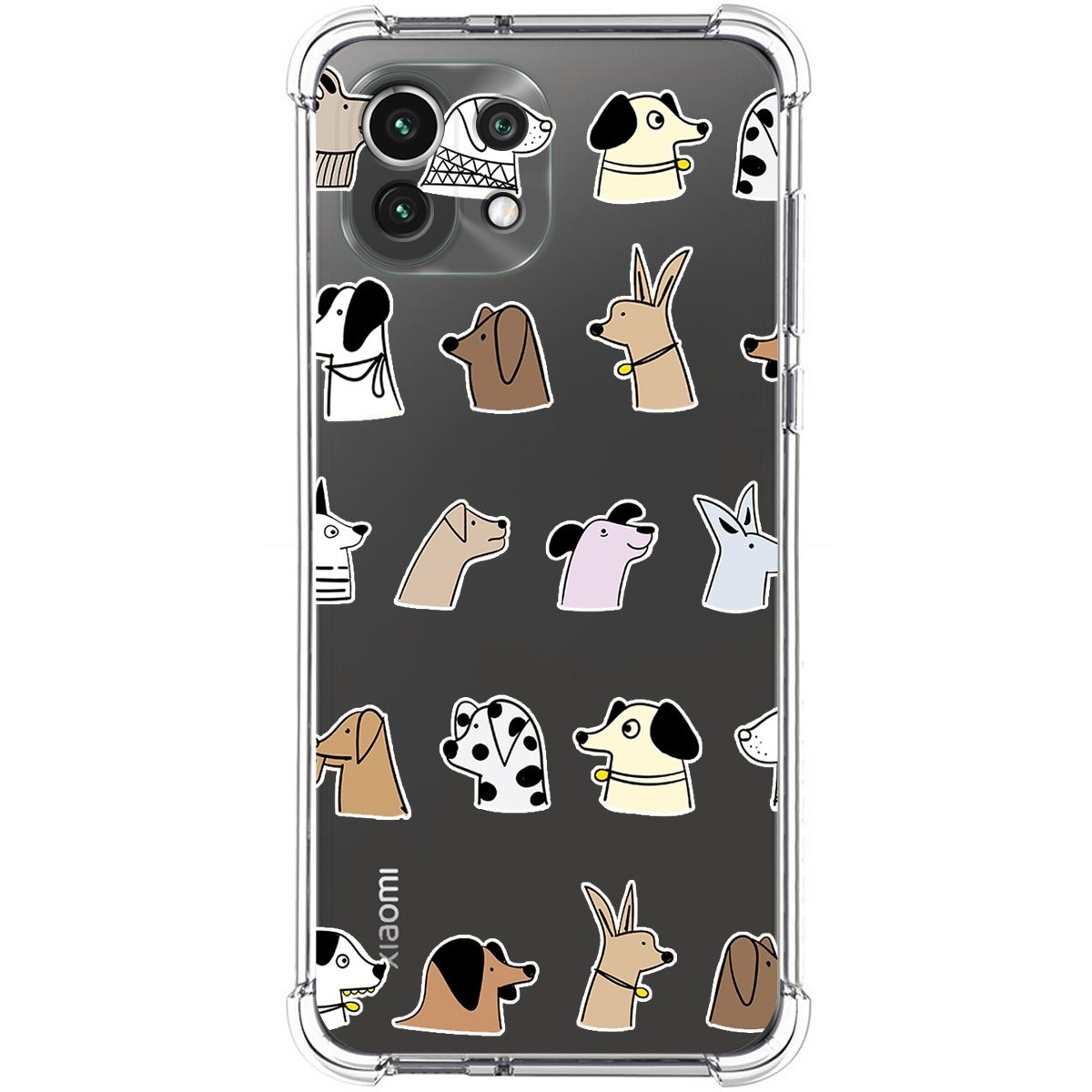 Tumundosmartphone Funda Silicona Antigolpes para Xiaomi Mi 11 Lite 4G / 5G / 5G NE diseño Perros Dibujos