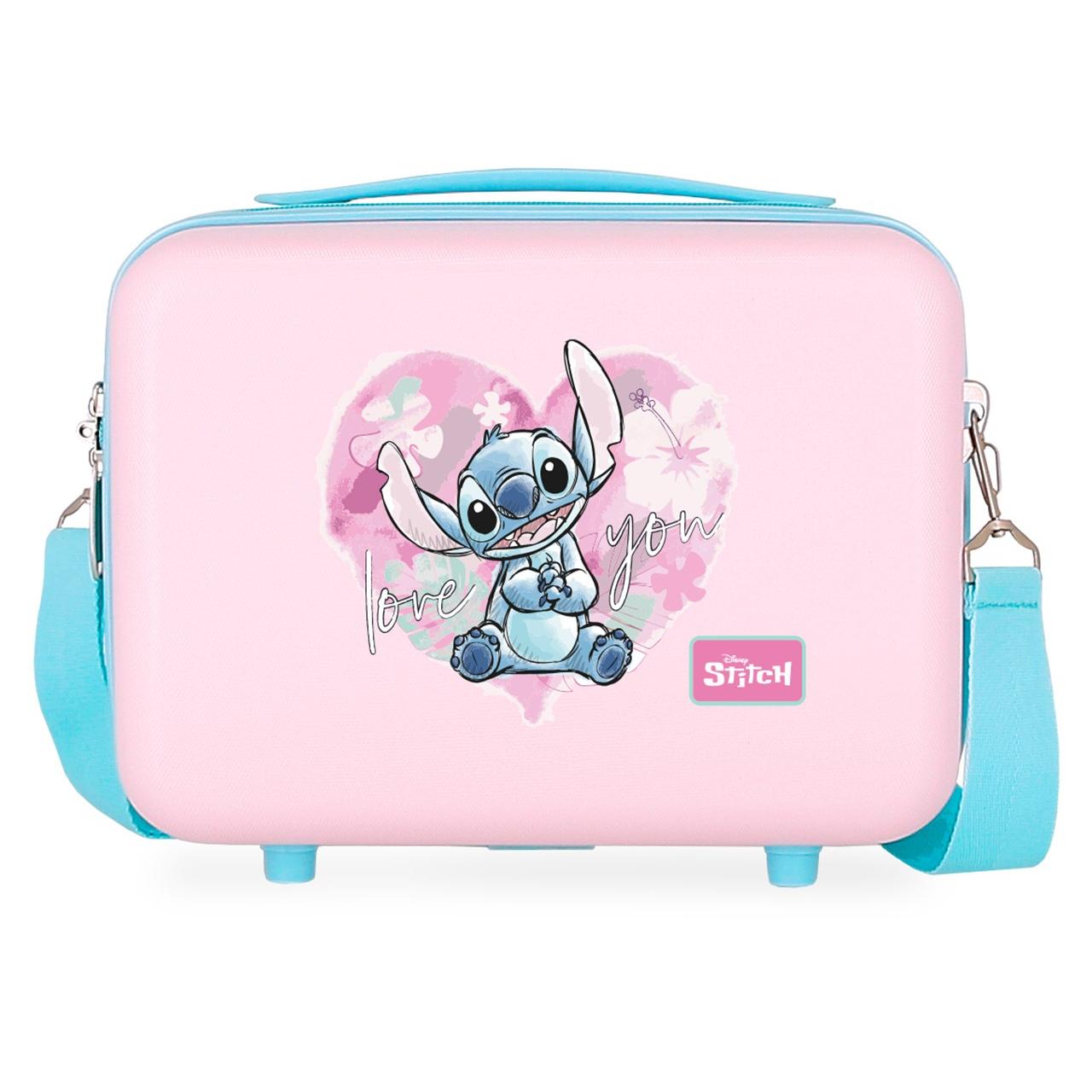 Neceser Stitch Heart rosa 29x21x15 cm