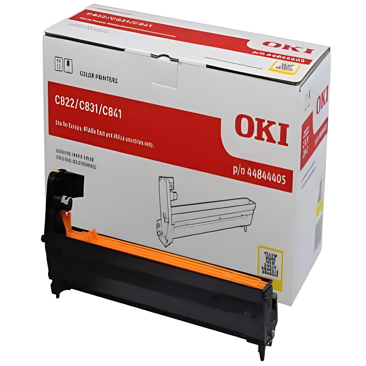 Oki c822/c831/c841 amarillo tambor de imagen original - 44844405 (drum)
