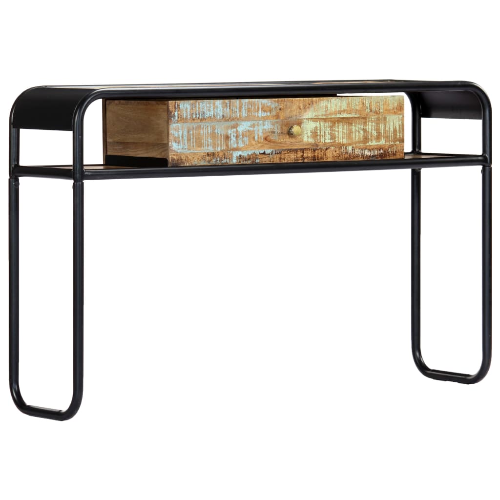 Vidaxl Mesa Consola de Madera Maciza de Mango 118x30x75 Cm Marrón Multicolor