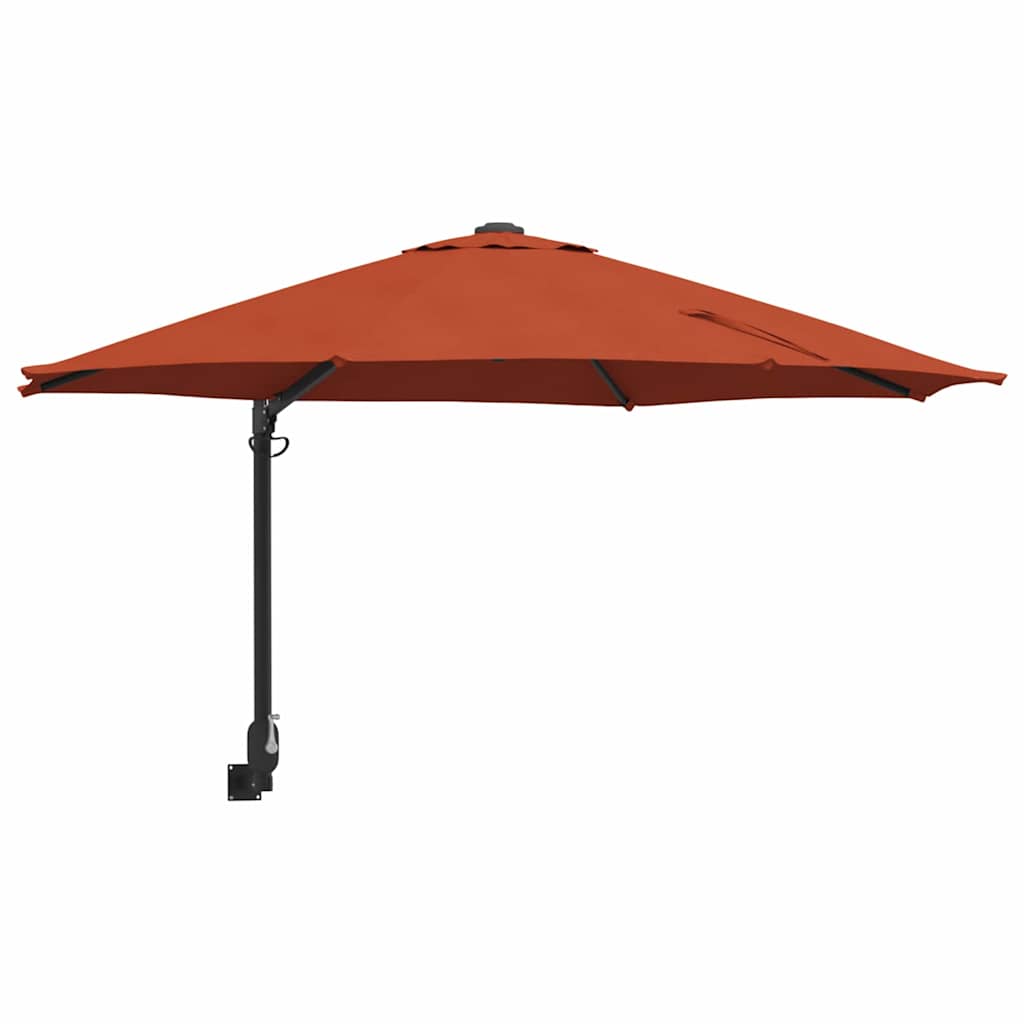 vidaXL Sombrilla de jardín Terracota 248 x 248 x 148 cm