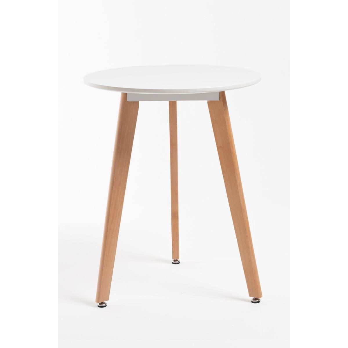 Regalos Miguel - Estilo Nórdico - Mesa Synk Redonda 60 cm - Blanco