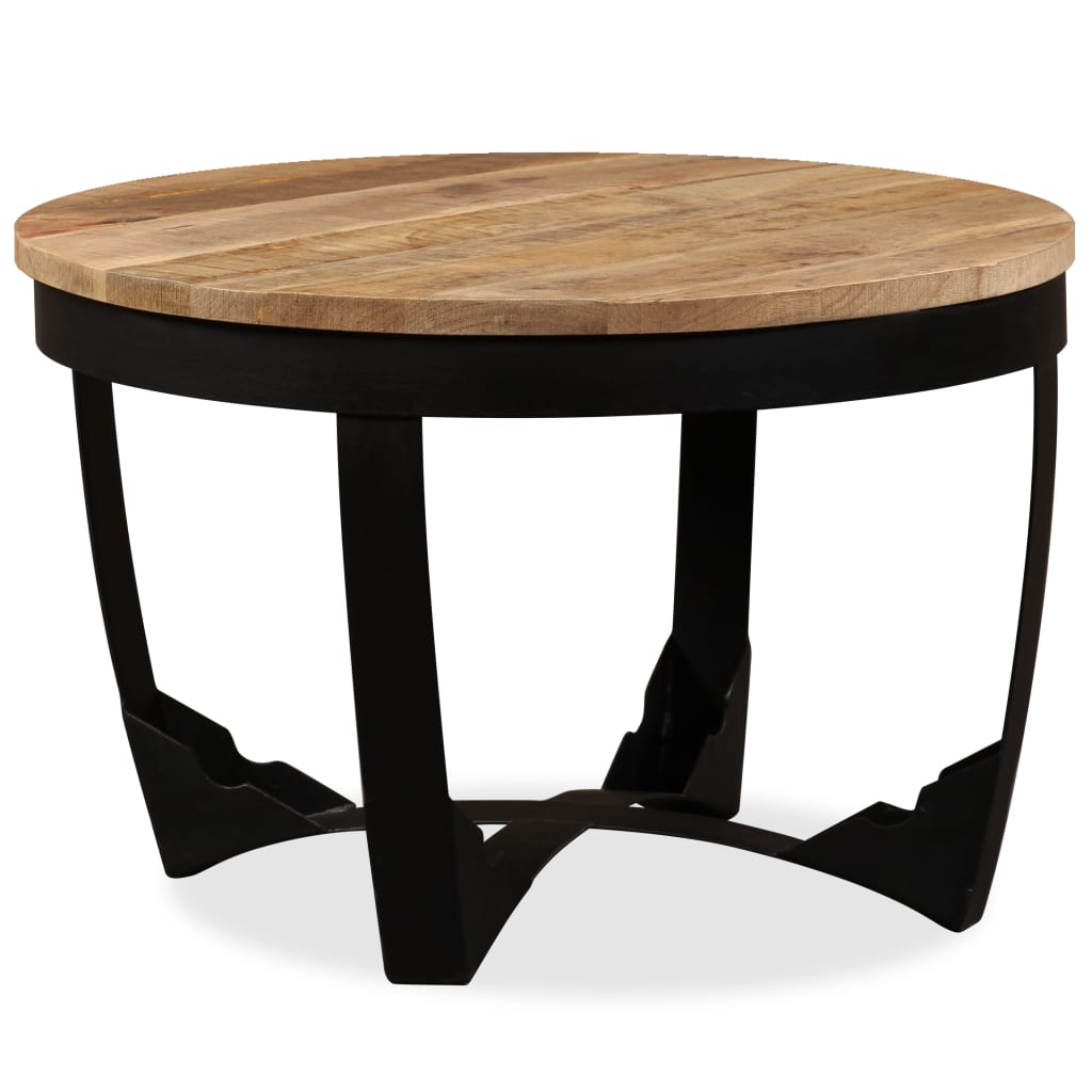 Vidaxl Mesa de Centro de Madera Maciza de Mango Sin Tratar 60 X 40 Cm