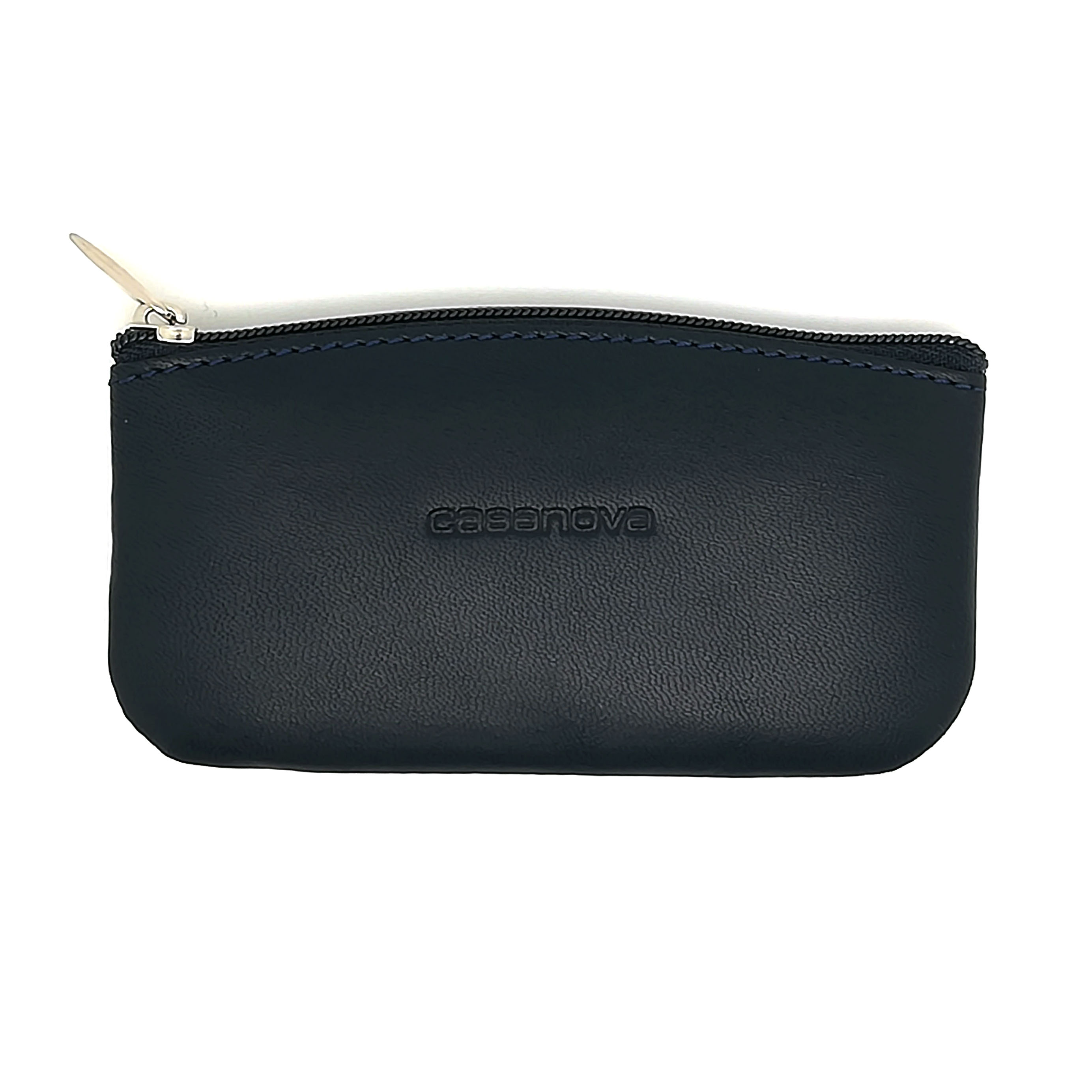 Casanova I Monedero de Piel para Hombre con Cremallera y Argolla - Main Image