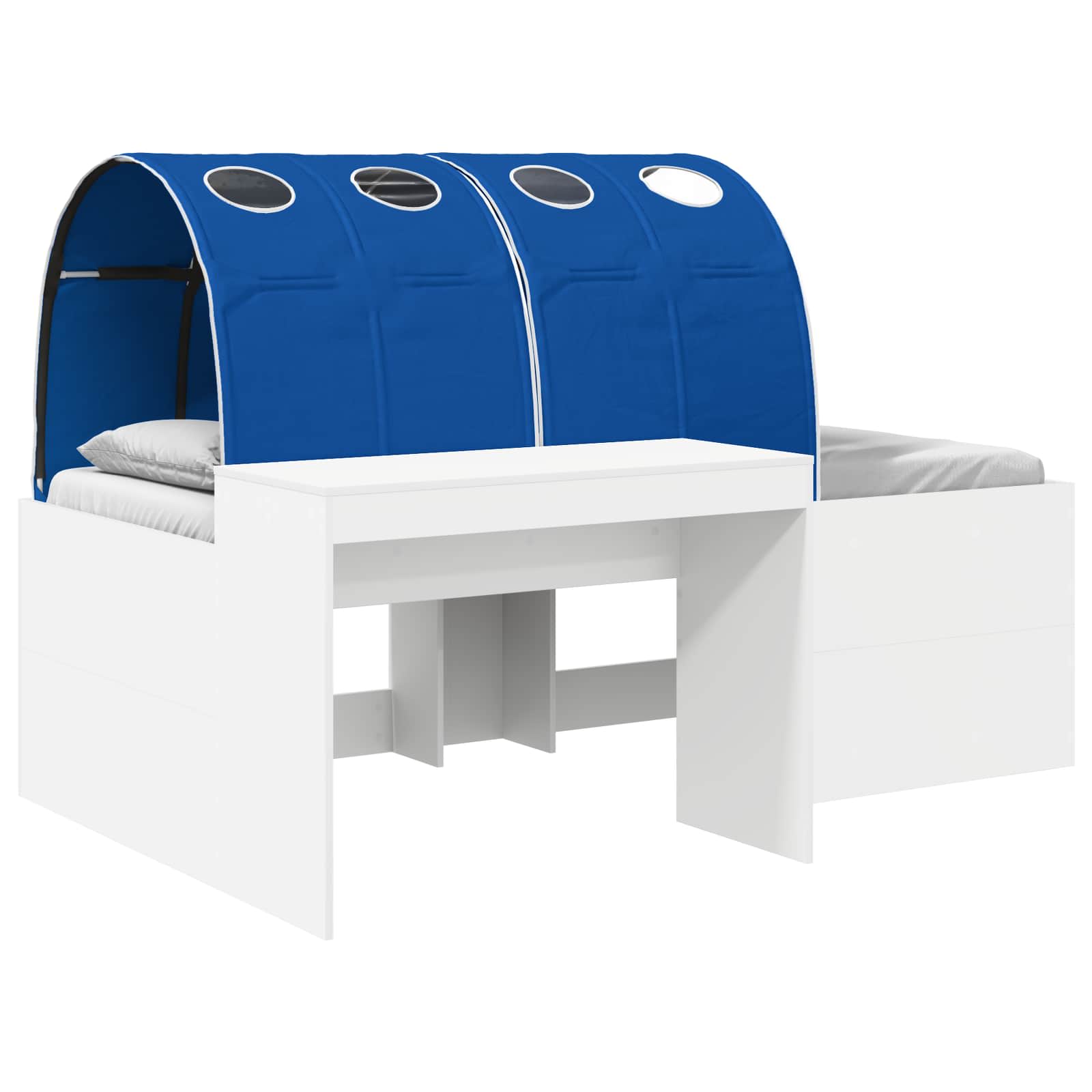 vidaXL Cama con túnel 3 uds. Madera de ingeniería 80 x 200 cm Multicolor