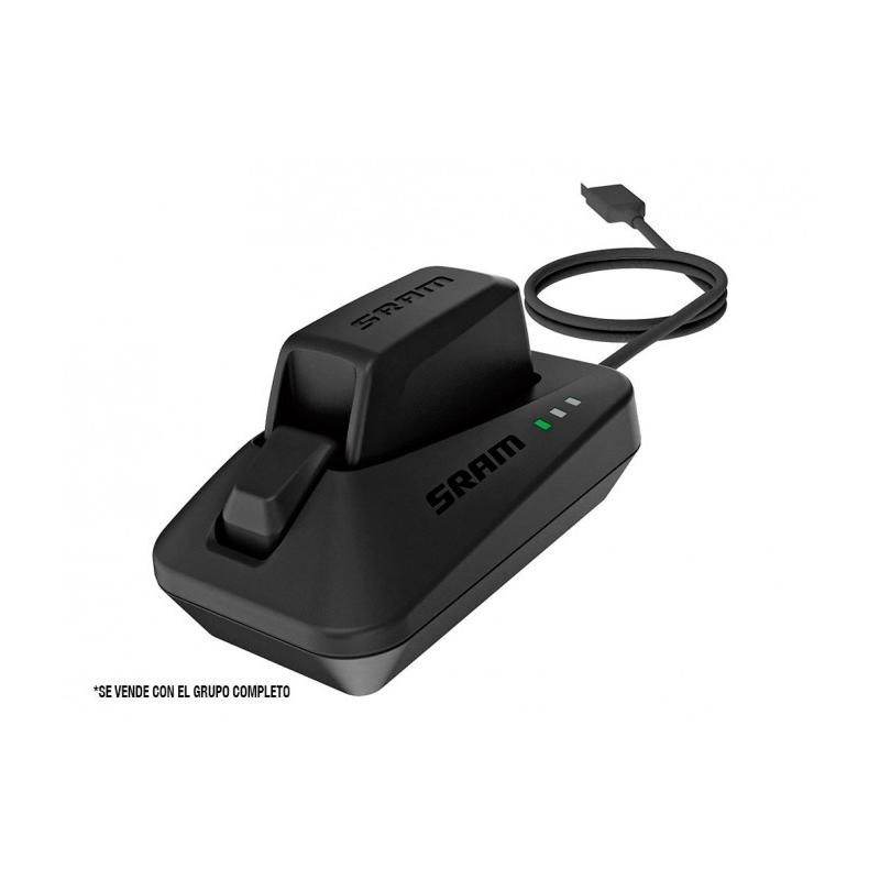 SRAM - Cargador y cable para baterías SRAM RED eTap y AXS, compatible con USB para carga desde PC, portátil o coche, también con transmisor SRAM o cargador de smartphone, ideal para ciclismo y componentes de bicicleta