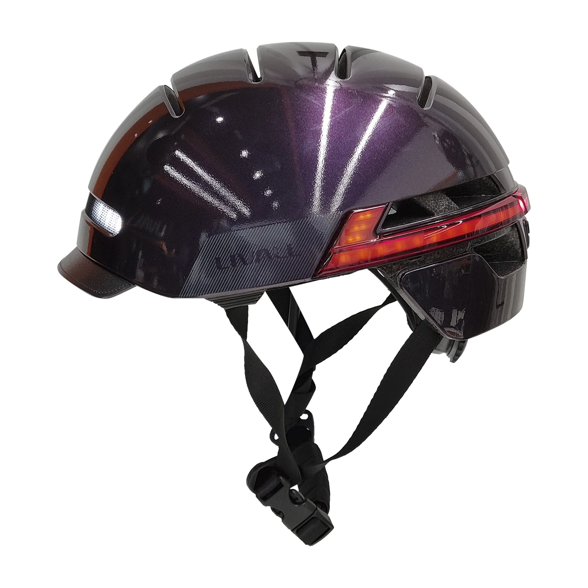 LIVALL BH51M Neo Ultravioleta Talla M (54-58cm) Casco Inteligente con altavoces y Luces LED
