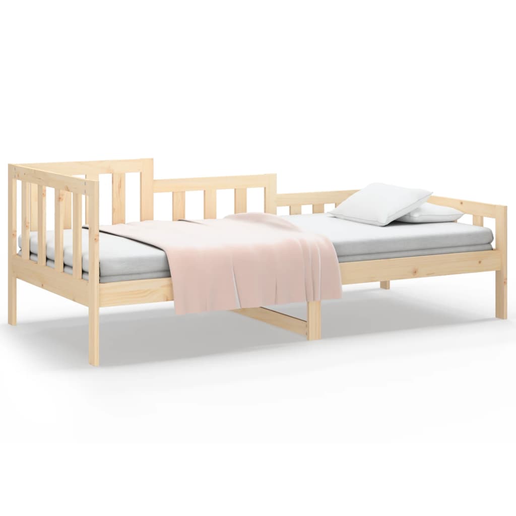 vidaXL Sofá cama sin colchón madera maciza de pino 90x200 cm