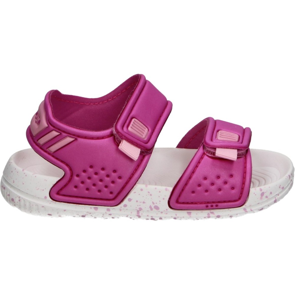 GARVALIN | Chancletas Garvalín para Niña – Piscinas en Color Rosa con Suela Blanca – Chanclas con Doble Velcro – Cómodas – Para el Agua – Piscina – Playa – Máxima Sujeción – Modelo 262705-D032