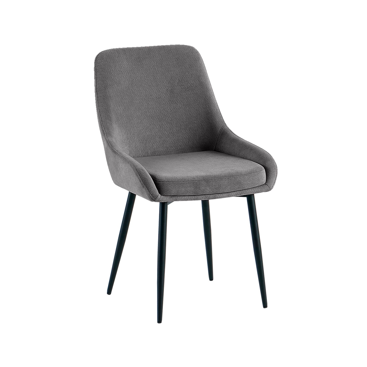 Set de 4 sillas de comedor tapizadas jackie oscuro  gris para hogar moderno mueble de almacenaje  - Homekit