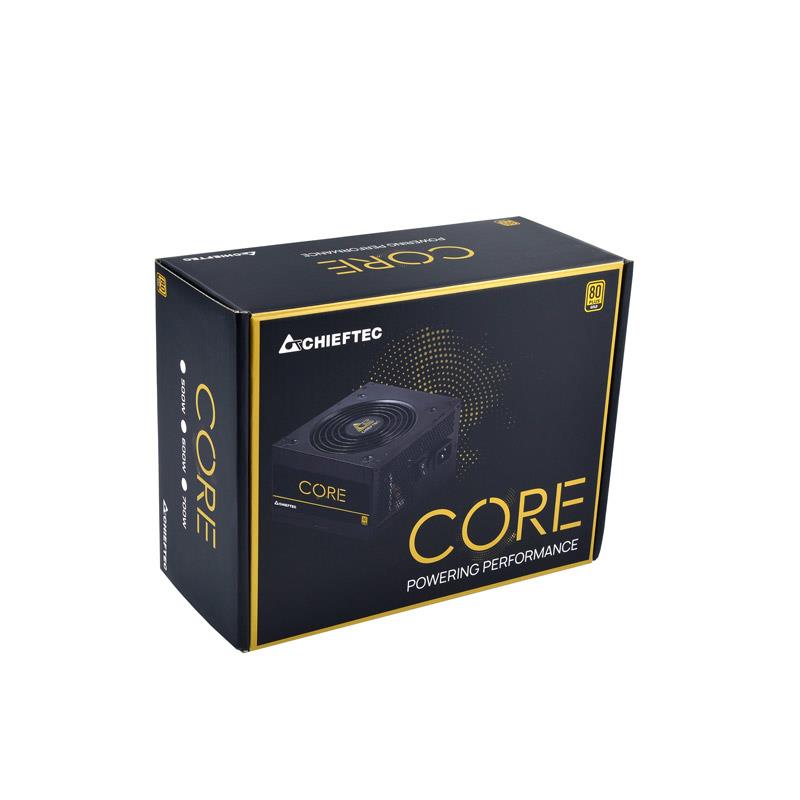 Chieftec BBS-600S Unidad de - Fuente de alimentación (600 W, 100-240 V, 47-63 Hz, 9 A, Activo, 3,6 W)