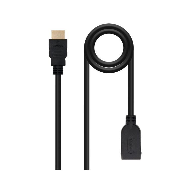 NANOCABLE 10.15.1013 - Cable HDM 2.0 Prolongador Alta Velocidad, A/M-A/H, Negro, 3 m