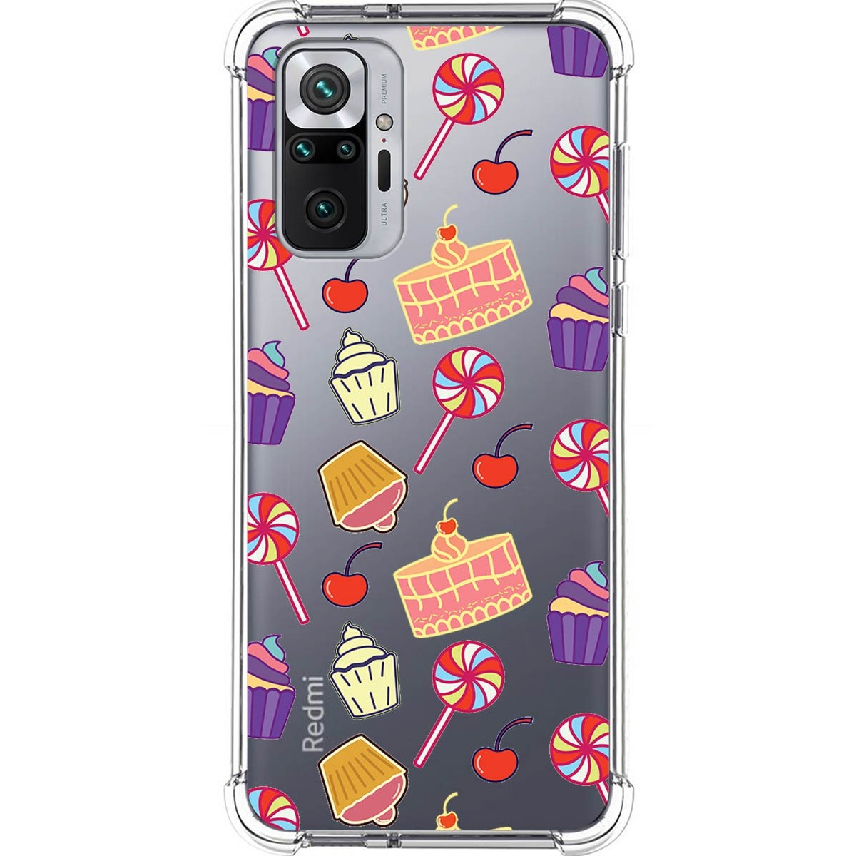 Tumundosmartphone Funda Silicona Antigolpes para Xiaomi Redmi Note 10 Pro diseño Dulces 01 Dibujos