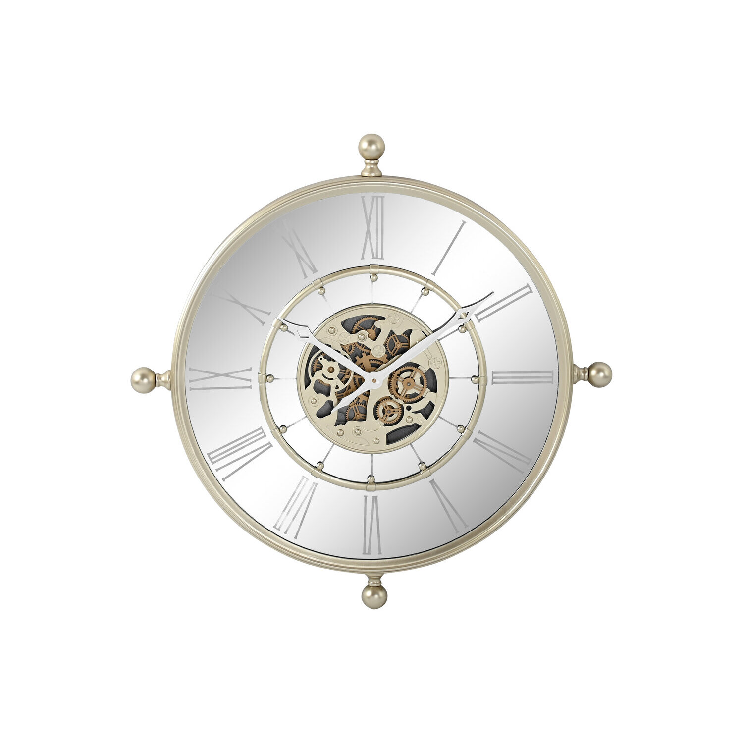 Reloj pared hierro espejo 67x8x67 movimiento , El mejor complemento para tu hogar.