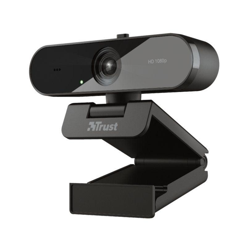 Cámara web Trust TW-200 Full HD con gran angular - Negra