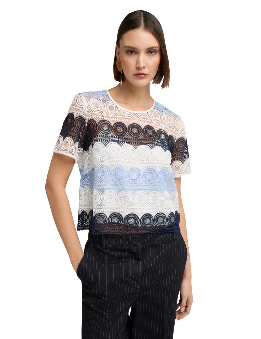 Motivi - Camiseta de encaje macramé