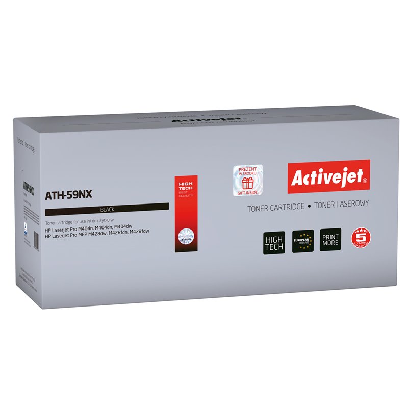Activejet Cartucho de tóner ATH-59N repuesto HP 59A CF259A Supreme 3000 páginas negro - con chip
