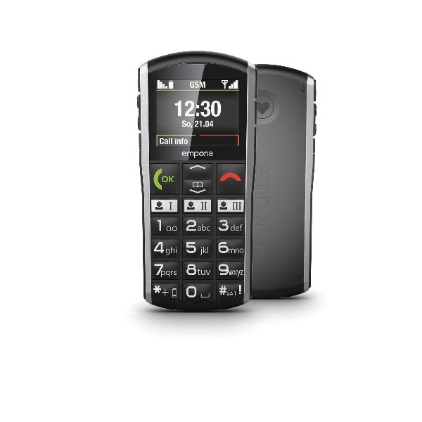 Emporia SIMPLICITY-LTE 5,08 cm (2") 90 g Negro, Plata Teléfono básico