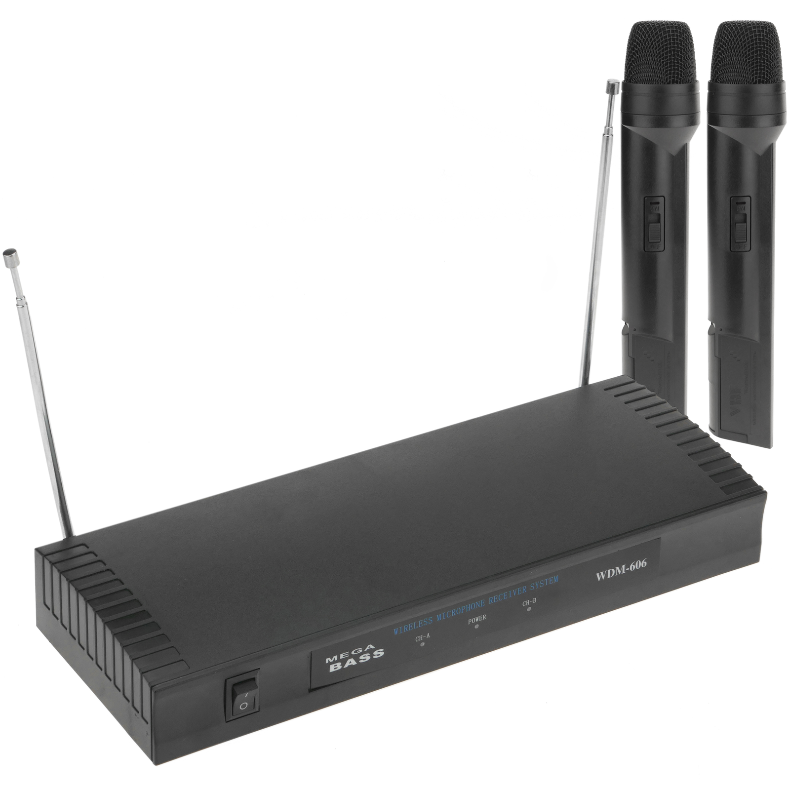 Micrófonos inalámbricos de mano 2 unidades VHF 200 - 280 MHz - BeMatik