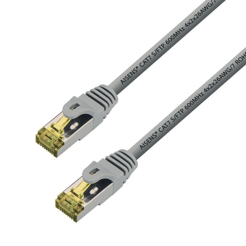 Aisens Cat.7 S/FTP Ethernet Cable 0.25m, RJ45 Male to Male, 10 Gigabit, 100% Copper, 600 MHz, Halogen-Free, Ideal for Router/Modem Connection