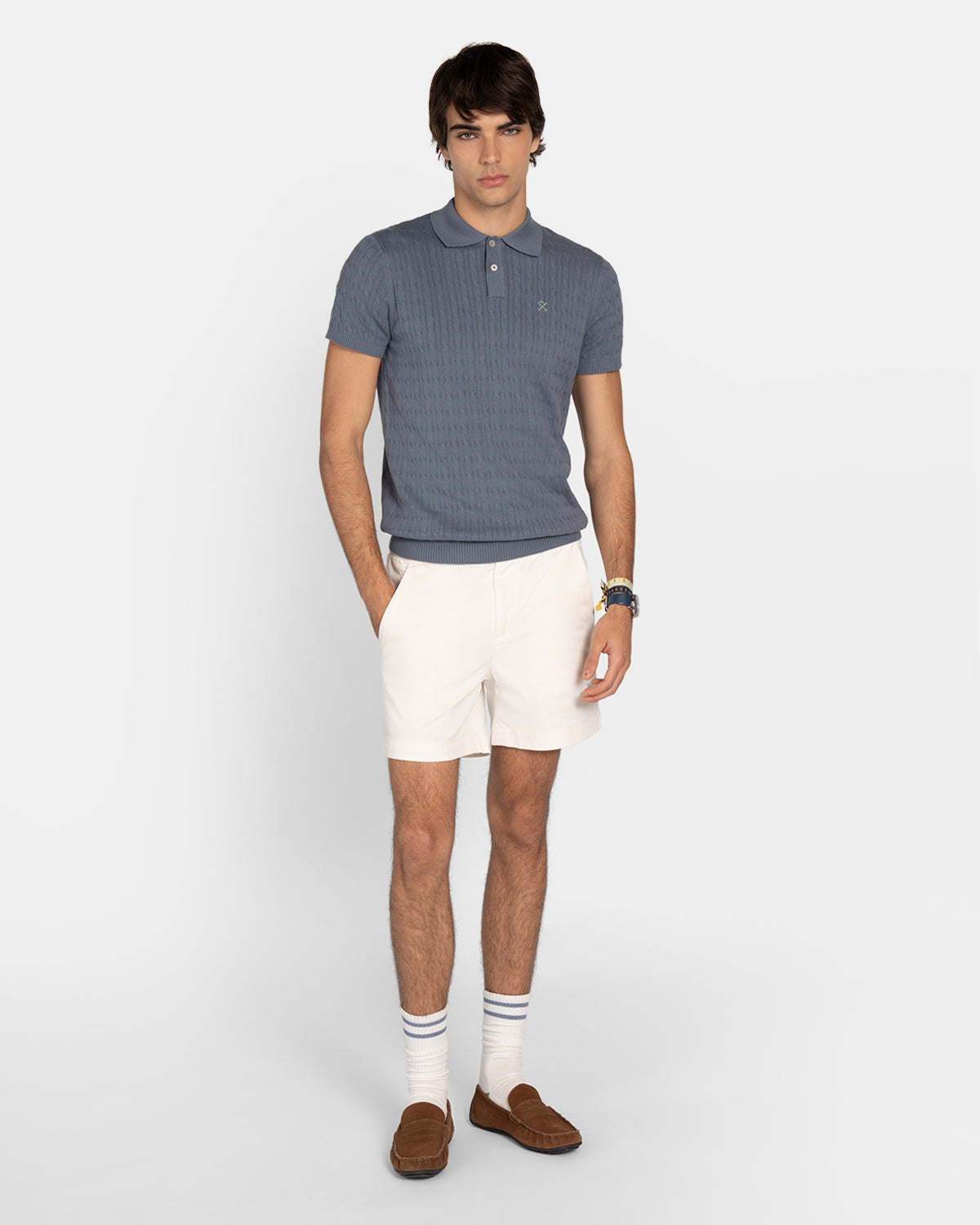POLO CABLE KNIT