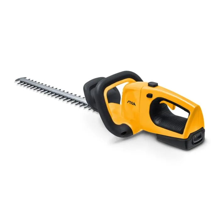Cortasetos Inalámbrico STIGA HT 100e Kit con Batería 20V y Cargador Incluidos, 55 cm, Doble Acción para Jardín
