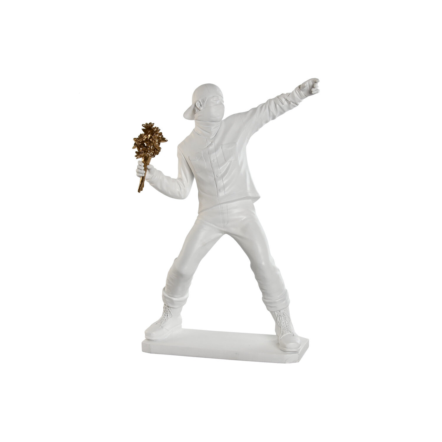 Figura resina 41x24x66 soldier blanco , El mejor complemento para tu hogar.