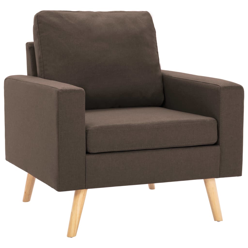 vidaXL Sillón de tela Gris claro, Gris oscuro, Marrón Sillon Dormitorio Sillon Comodos Silla Relax Sillón Sofá