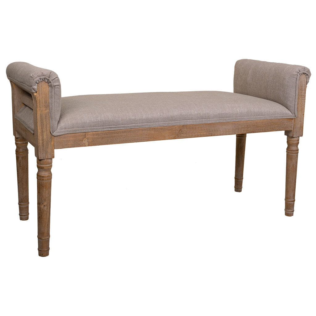 WANDERLUST DECO Banqueta de Madera Tapizada - Elegancia y Comodidad - Dimensiones Perfectas