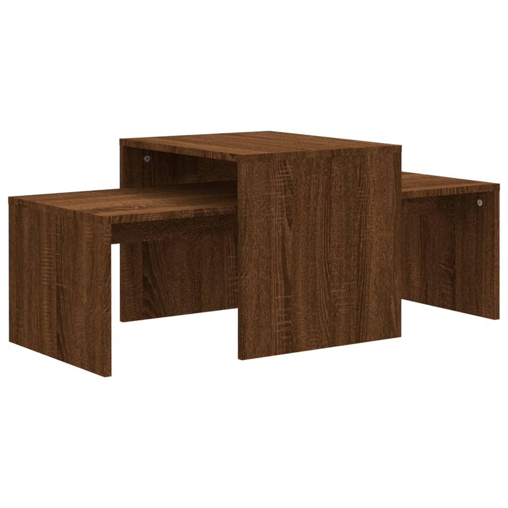 Vidaxl Set Mesa de Centro Madera de Ingeniería 100x48x40c
